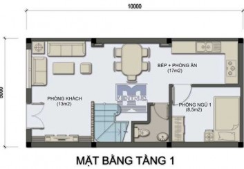 Thiết kế nhà phố 2 tầng 50m2