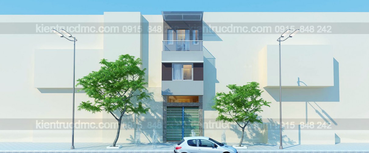 Thiết kế Nhà phố 60m2 mặt tiền 3.5m - Thiết kế nhà DMC