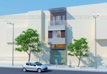 Thiết kế nhà phố 60m2 mặt tiền 3.5m