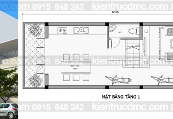 Thiết kế nhà phố, nhà ống 5 tầng hiện đại