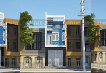 Thiết kế nhà phố 3 tầng có gác lửng mặt tiền 4m