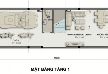 Thiết kế nhà 2 mặt tiền 73m2
