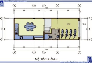 Thiết kế nhà 4 tầng diện tích 4,1m x 12m