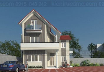 Thiết kế biệt thự 3 tầng hình chữ L