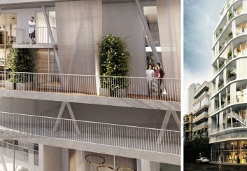 Thiết kế chung cư mini 9 tầng kết hợp sàn thương mại ở Lebanon
