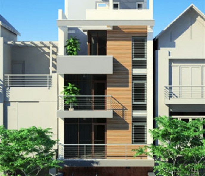 Thiết kế nhà phố 5 tầng 100m2 đẹp phong cách