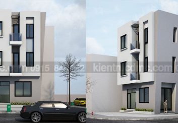 Thiết kế nhà lô 3 tầng trên đất 60m2
