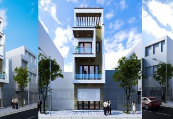 Thiết kế nhà lô phố 4 tầng trên đất 85m2