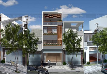Thiết kế nhà ở kết hợp kinh doanh 3,5 tầng