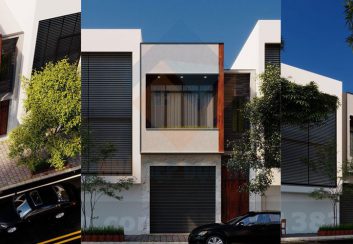 Thiết kế nhà phố 2 tầng phong cách hiện đại trên diện tích 90m2