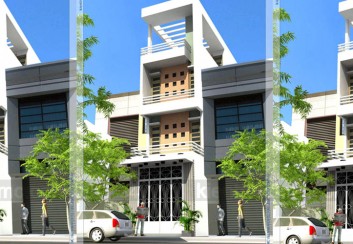Thiết kế nhà phố lệch tầng mặt tiền 4.5m