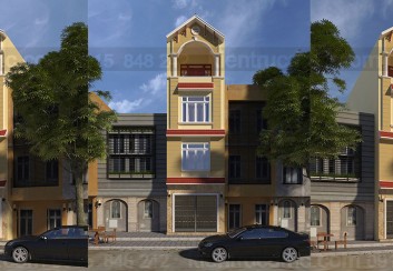 Thiết kế nhà phố 4 tầng diện tích 60m2