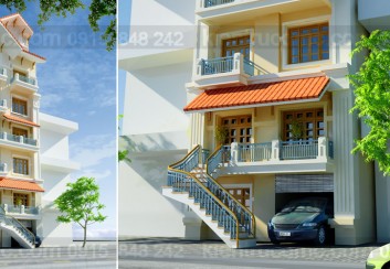 Thiết kế nhà phố 6 tầng 2 mặt tiền