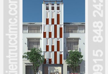 Thiết kế nhà phố làm nhà nghỉ 6 tầng