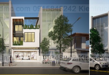 Thiết kế nhà phố ở kết hợp kinh doanh mặt tiền 6.3m