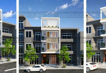 Thiết kế nhà phố 3.5 tầng diện tích 54m2