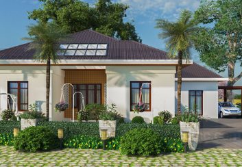 Thiết kế nhà vườn 1 tầng mái thái phong cách đồng quê