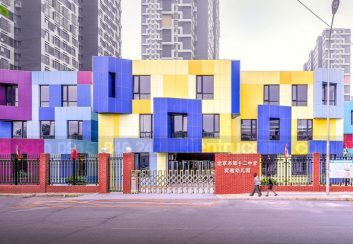 Thiết kế  trường Mầm non với sắc màu vui nhộn